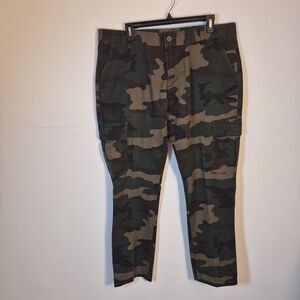 Chams Camouflage Pants Mens Size 36x31 Green Tan Cargo Straight Leg